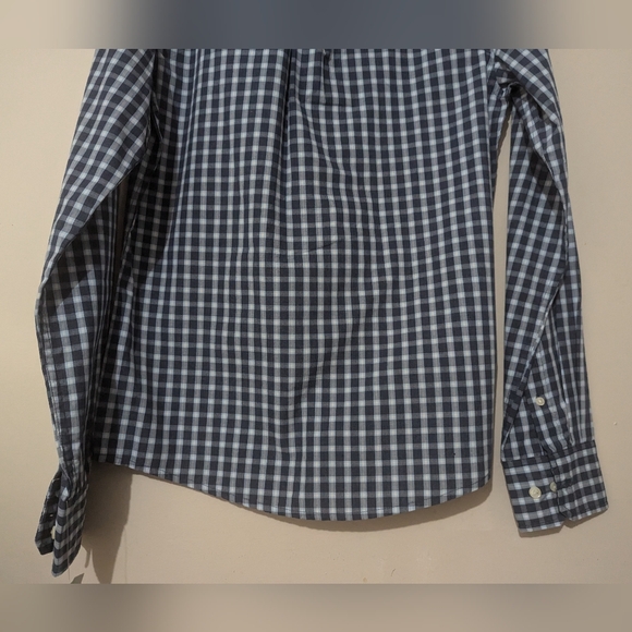 IZOD Saltwater Mens Gingham Relaxed Classic Fit Button Down Shirt Blue S/P - Picture 11 of 11